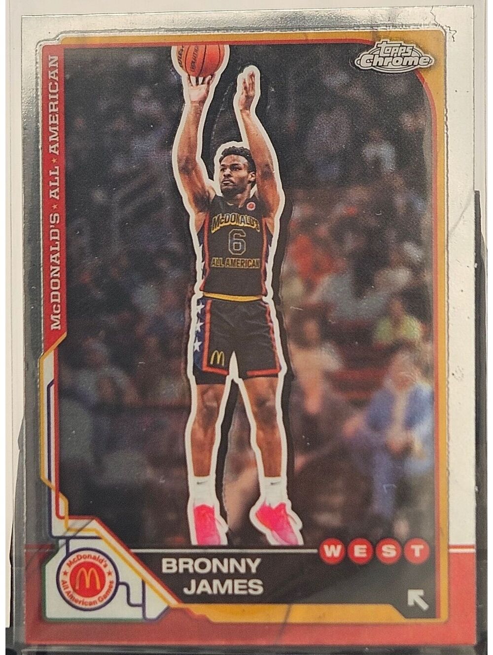 2023 Topps Chrome McDonald's Bronny James #77 RC Card